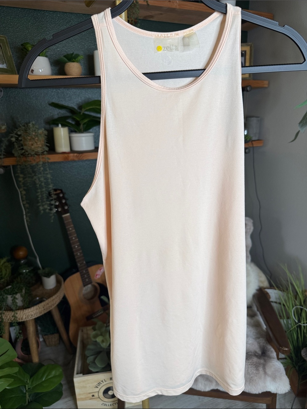 Zella Pale Pink Scoop Neck Tank Top